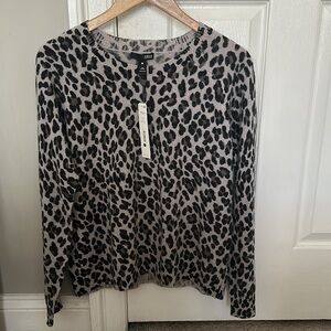 NEW Leopard Pattern Cashmere Sweater Animal Print